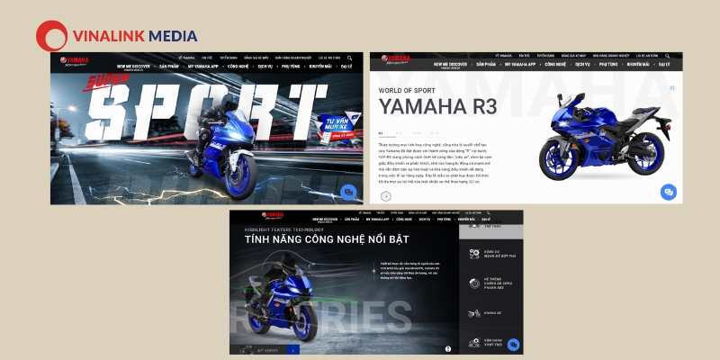 Landing page Yamaha